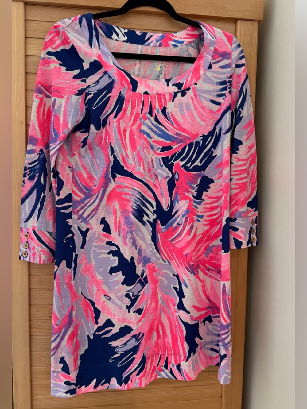 Lilly Pulitzer Pink and Navy Abstract Shift